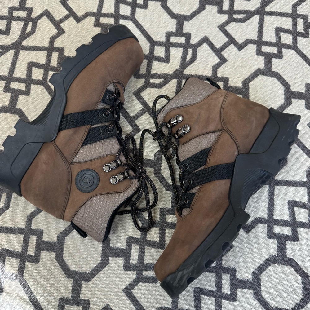 Bogner Square Toe Hiking Ski Boots Brown Nubuck Suede Textile Rubber Sole Sz 40 - Picture 14 of 17